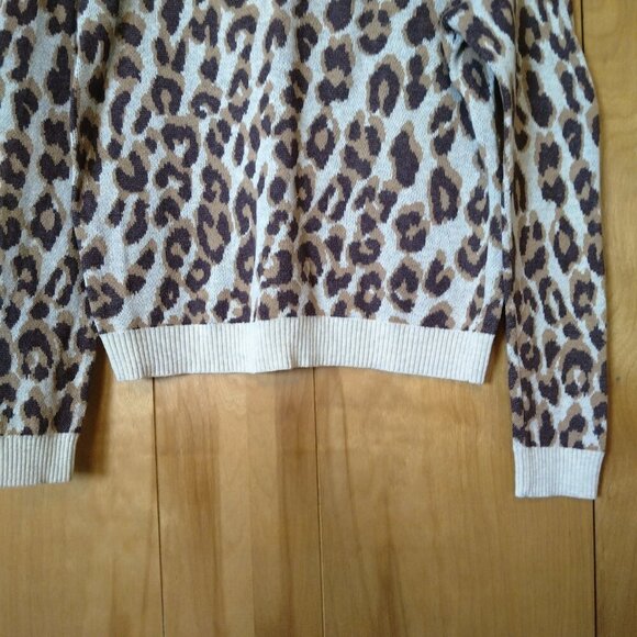 A New Day Women's XS Animal Print Long Sleeve Crewneck Pullover Sweater - Picture 3 of 4